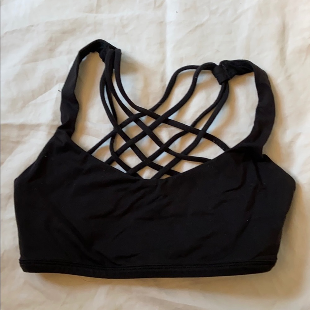 Black Lululemon free to be wild bra